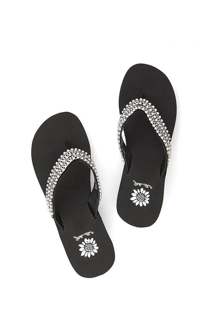 Ulyssa Wedge Flip-Flop in Black