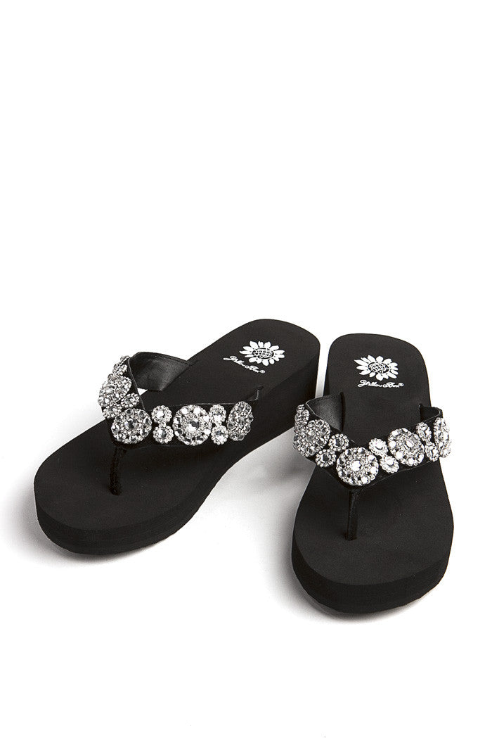 Lemon Flip-Flop in Black Clear