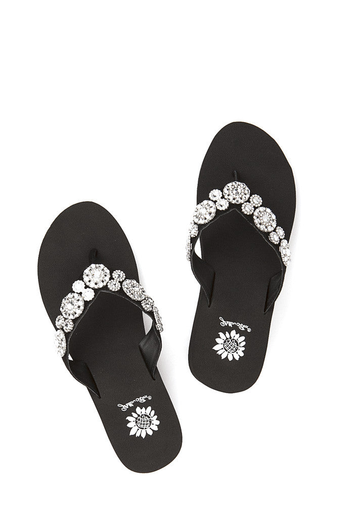 Lemon Flip-Flop in Black Clear