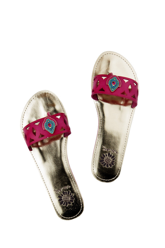 Thalia Sandal in Fuchsia