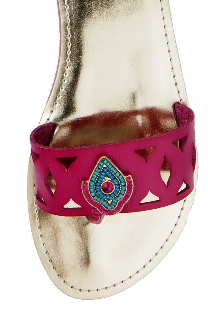 Thalia Sandal in Fuchsia