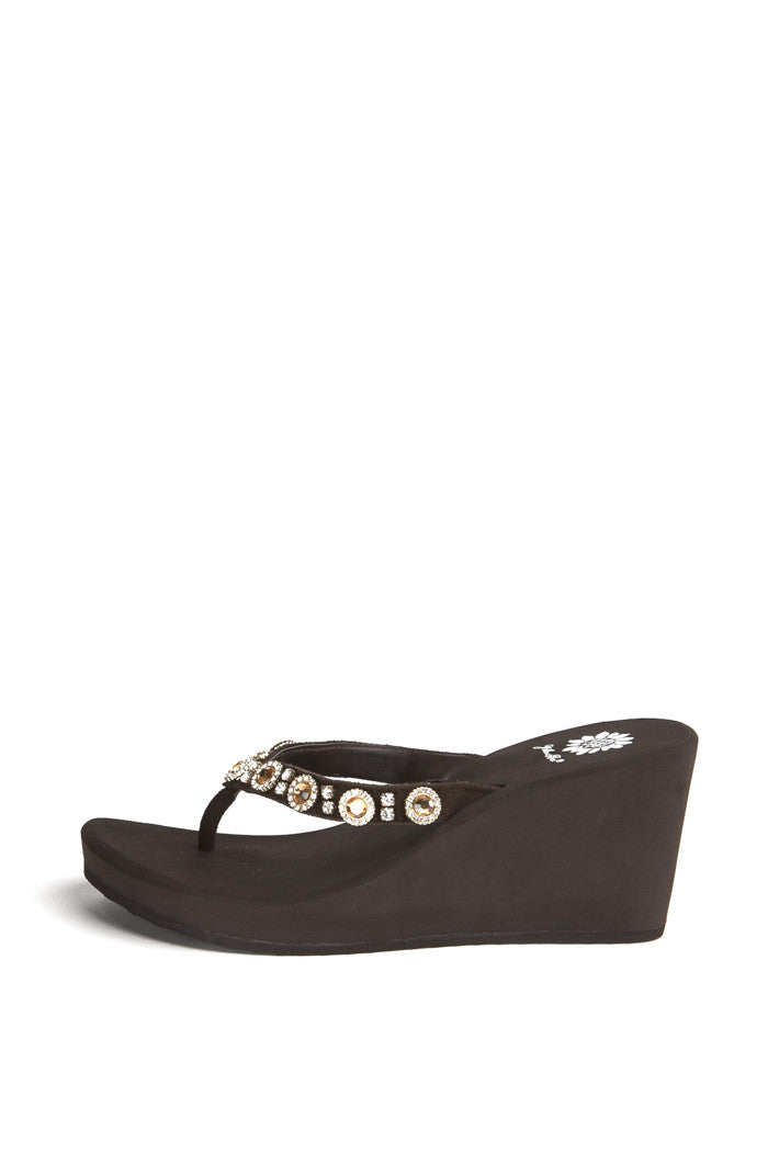 Zeth Wedge Flip-Flop in Brown