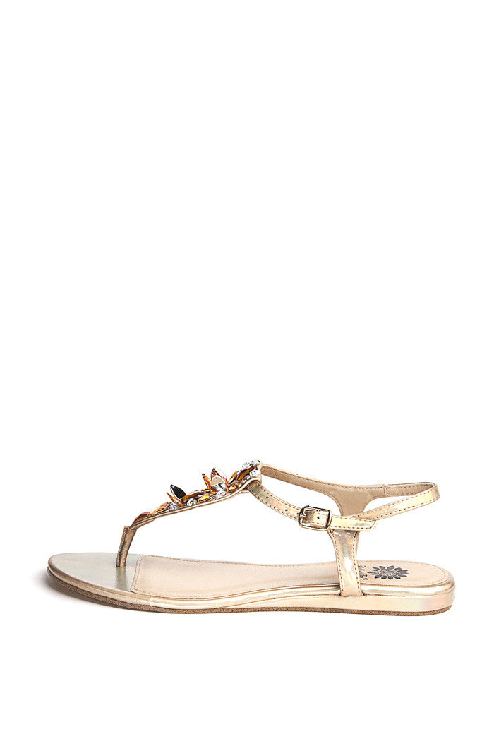 Rosebud Sandal in Gold