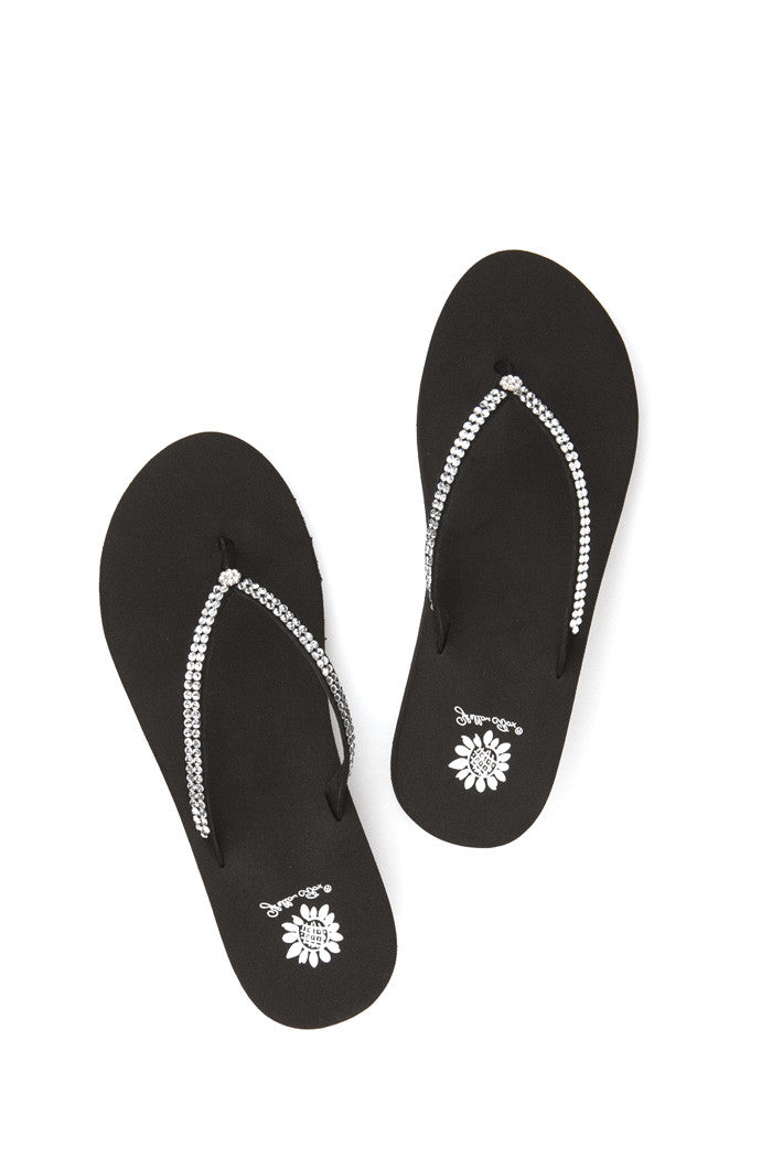 Custard Flip-Flop in Black