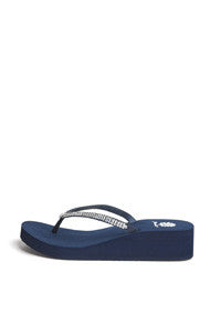 Custard Flip-Flop in Navy