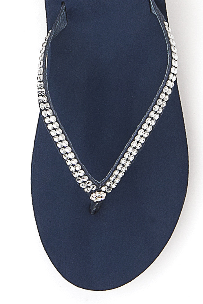 Custard Flip-Flop in Navy