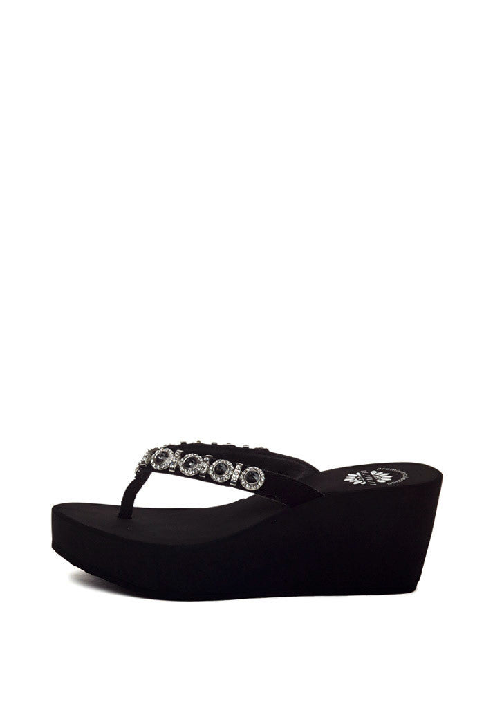 Joyce Wedge Flip-Flop in Black