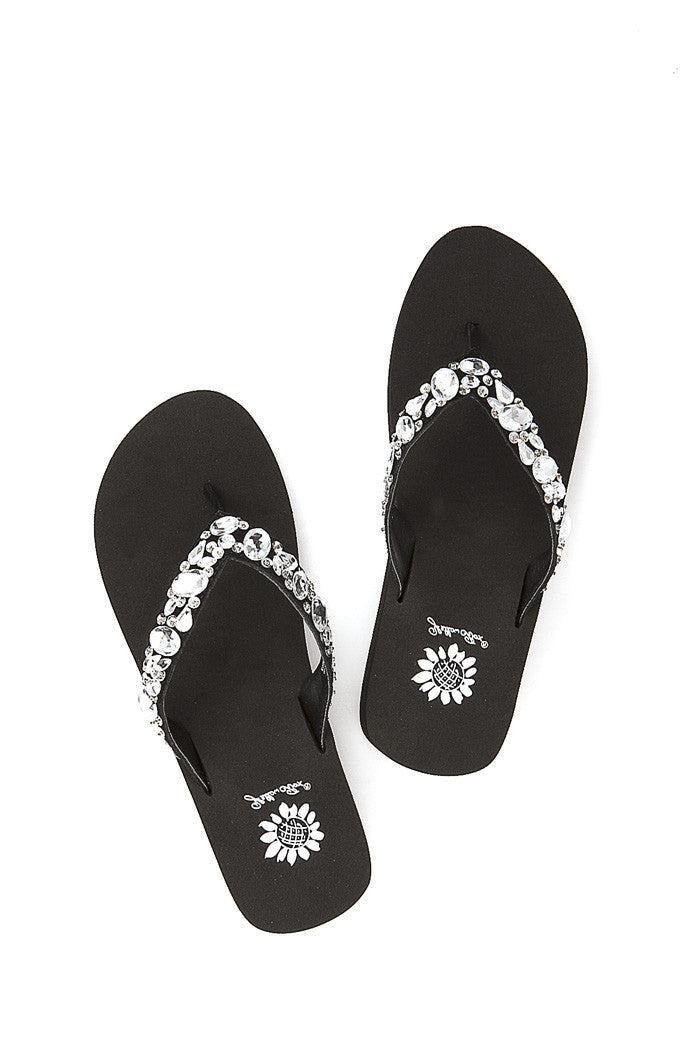 Romaine Flip-Flop in Black