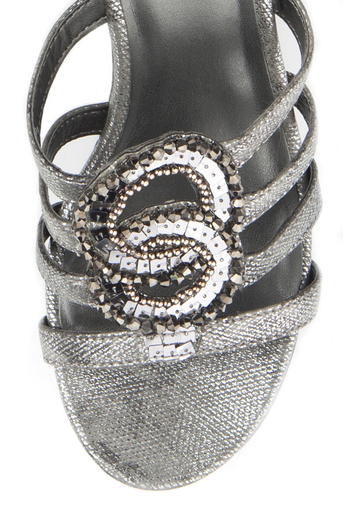 Tiberia Wedge in Pewter