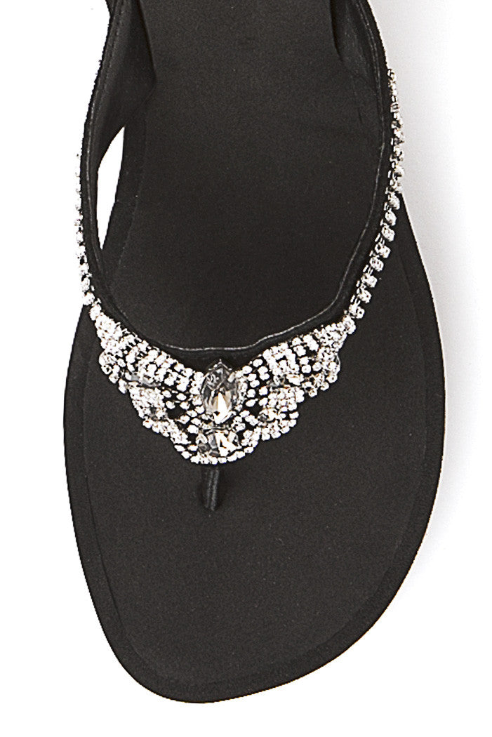 Consuela Wedge Flip-Flop in Black