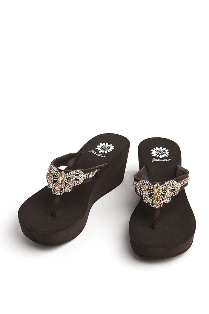 Consuela Wedge Flip-Flop in Brown