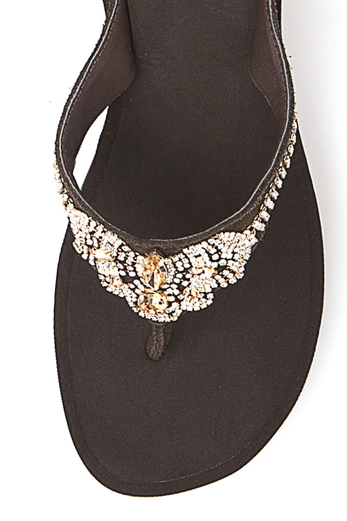 Consuela Wedge Flip-Flop in Brown