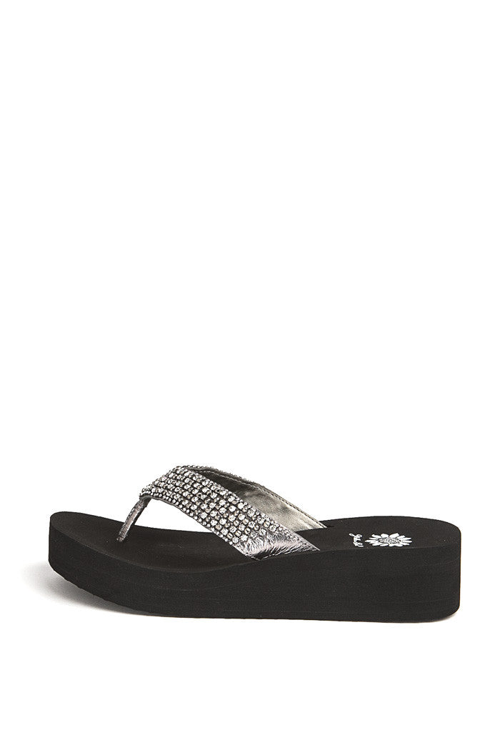 Ebony Flip-Flop in Pewter