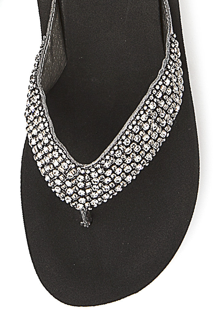 Ebony Flip-Flop in Pewter