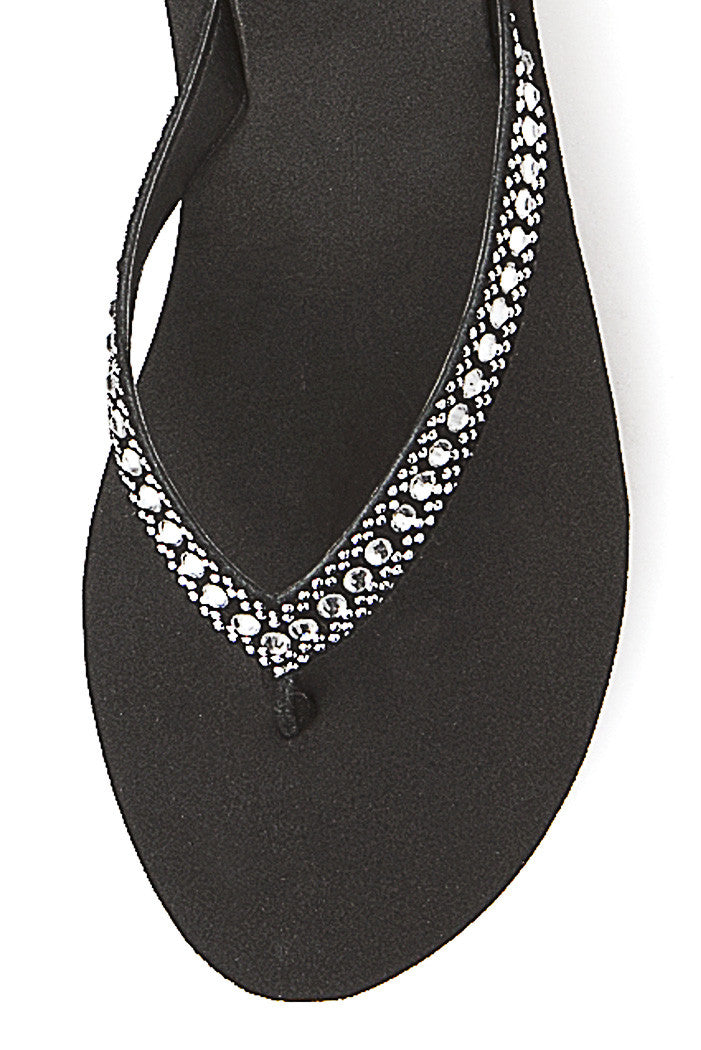 Eurwen Wedge Flip-Flop in Black