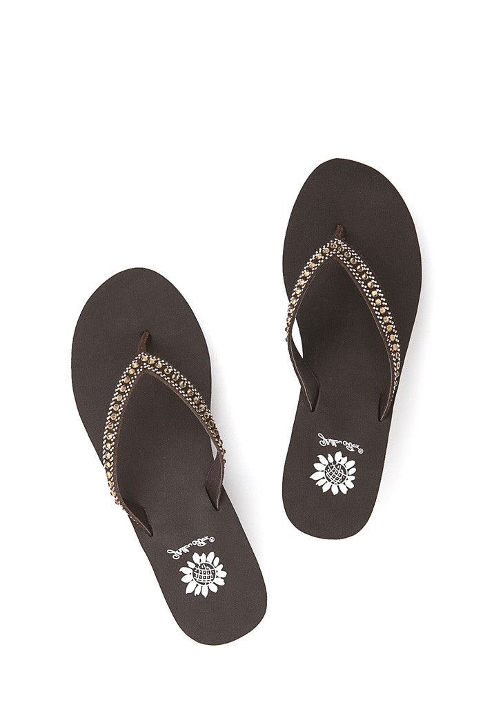 Eurwen Wedge Flip-Flip in Brown