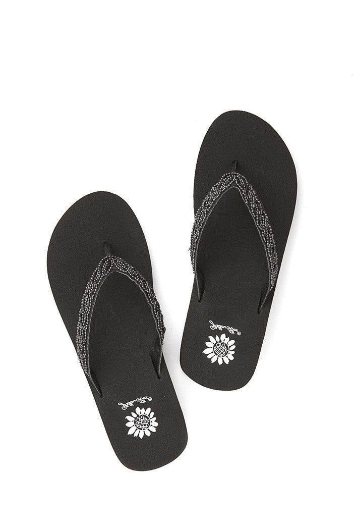 Bodice Flip-Flop in Black