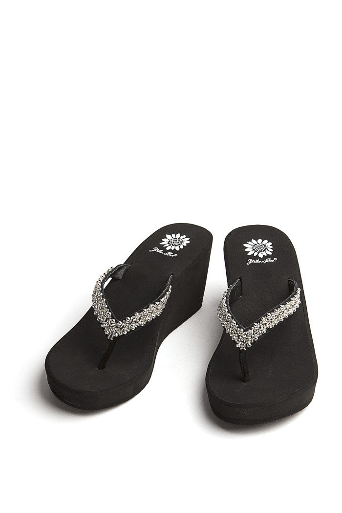 Briony Wedge Flip-Flop in Black