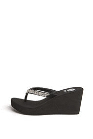 Briony Wedge Flip-Flop in Black