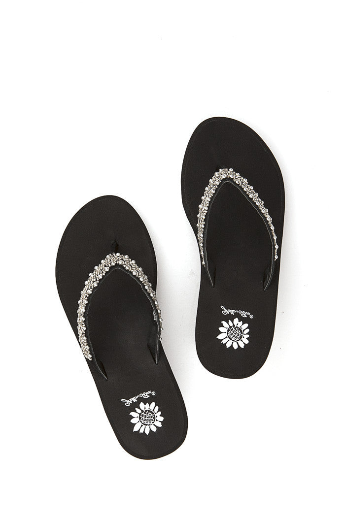 Briony Wedge Flip-Flop in Black
