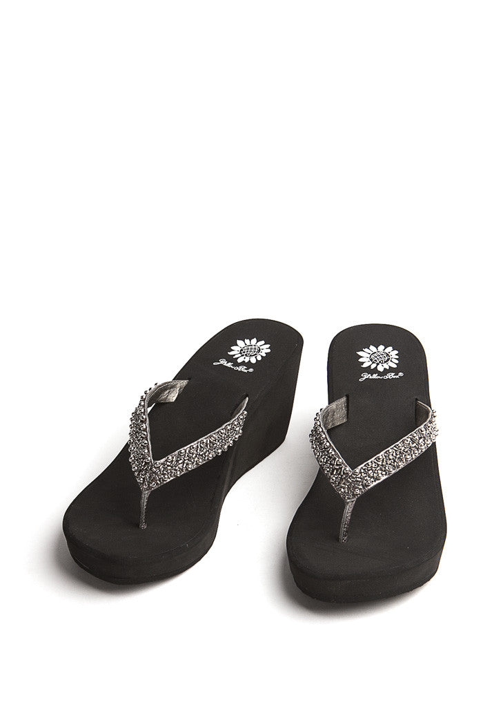 Briony Wedge Flip-Flop in Pewter