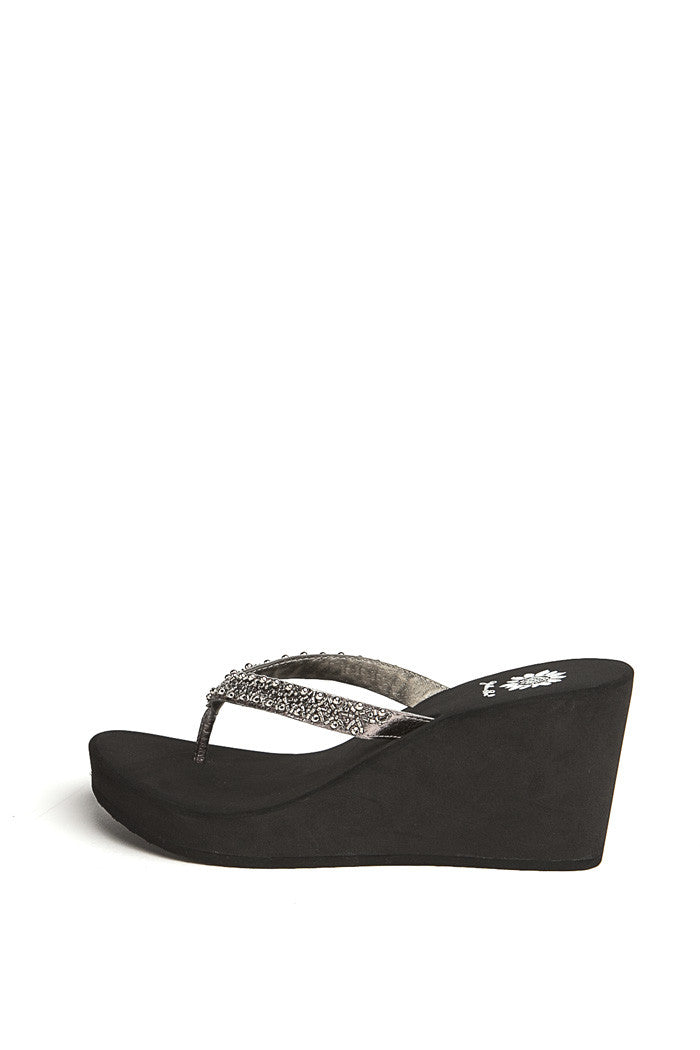 Briony Wedge Flip-Flop in Pewter