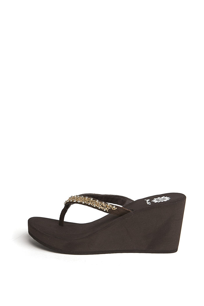 Briony Wedge Flip-Flop in Brown