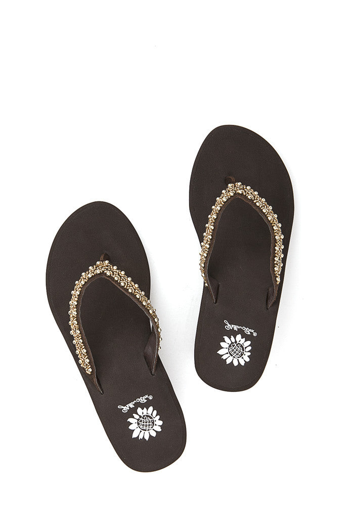 Briony Wedge Flip-Flop in Brown