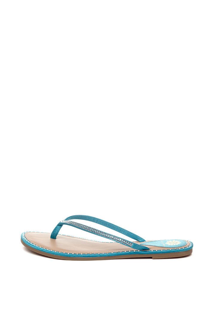 Daisey Thong Sandal in Turquoise