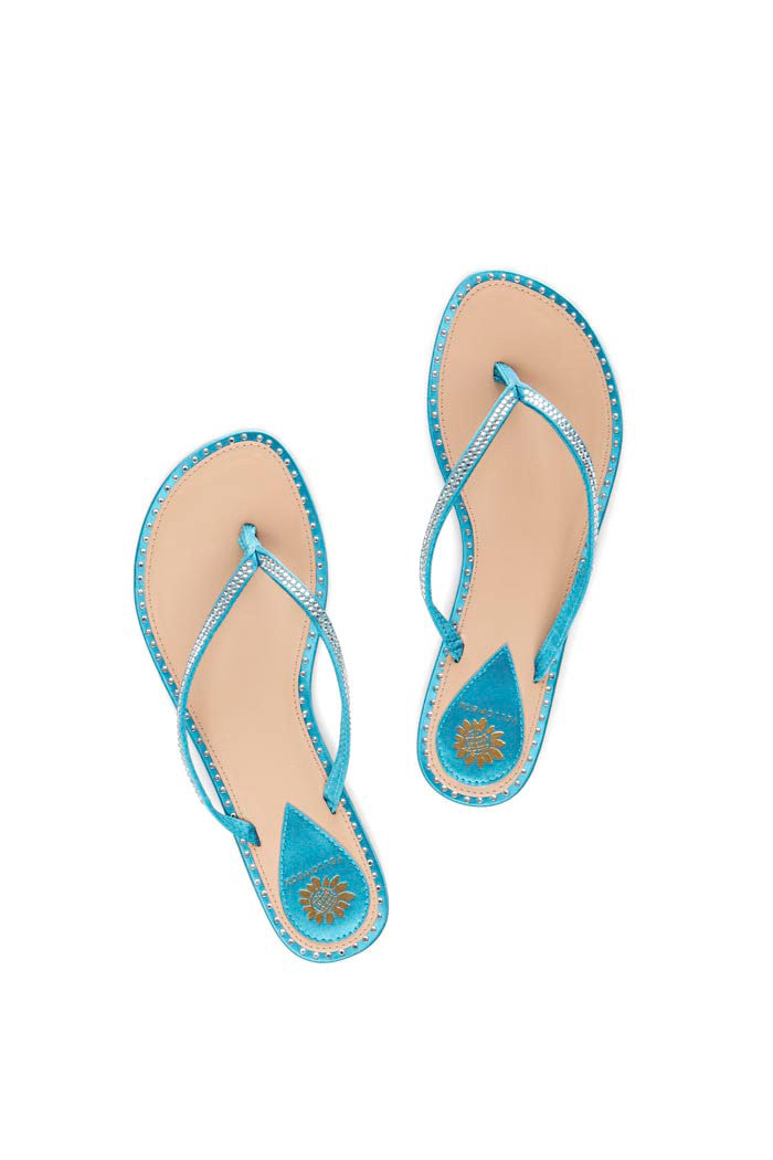 Daisey Thong Sandal in Turquoise