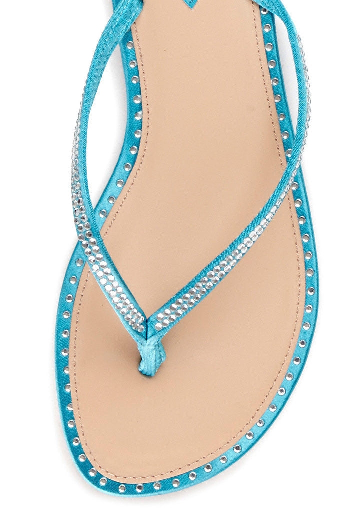 Daisey Thong Sandal in Turquoise