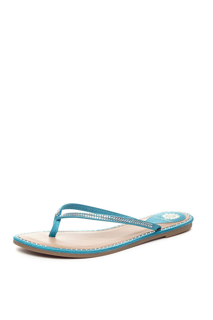 Daisey Thong Sandal in Turquoise