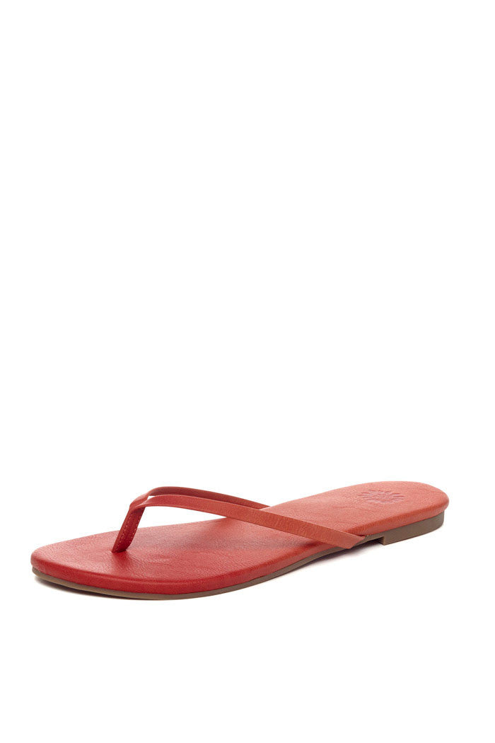 Daffodil Thong Sandal in Red