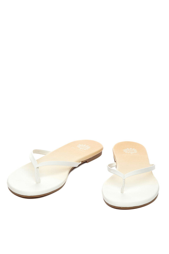 Daffodil Thong Sandal in White