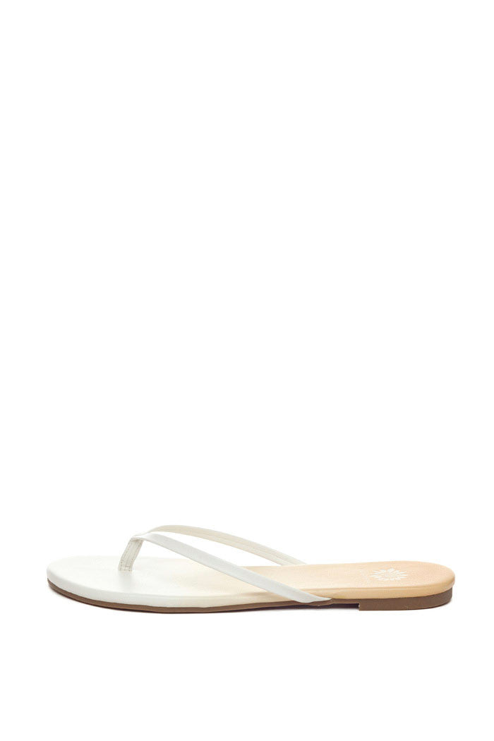 Daffodil Thong Sandal in White