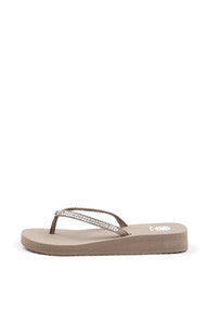 Jello Flip-Flop in Rich Taupe