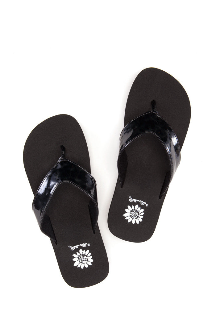 Boronia Flip-Flop in Black