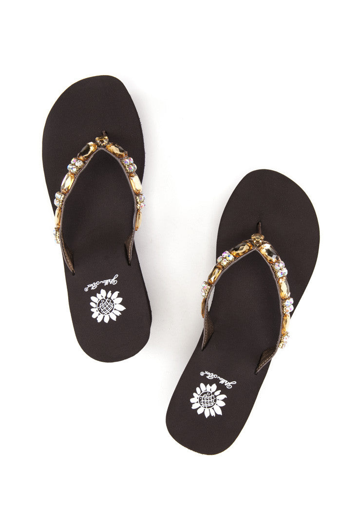 Fionola Wedge Flip-Flop in Bronze