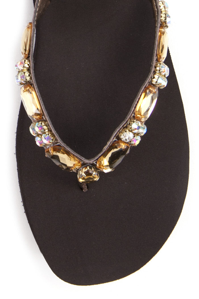 Fionola Wedge Flip-Flop in Bronze