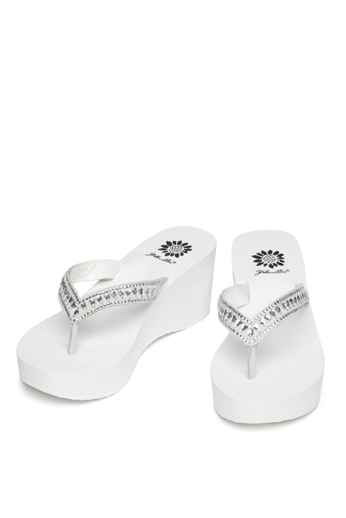 Ghita Wedge Flip-Flop in White