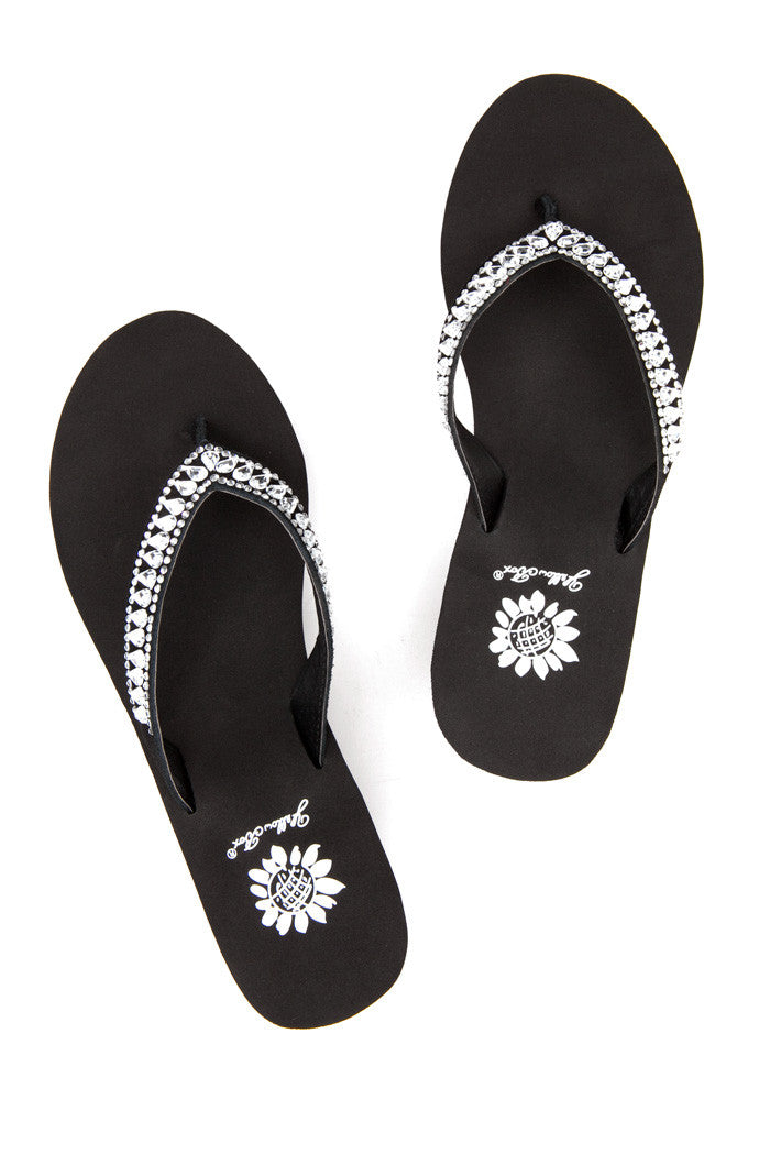 Ghita Wedge Flip-Flop in Black