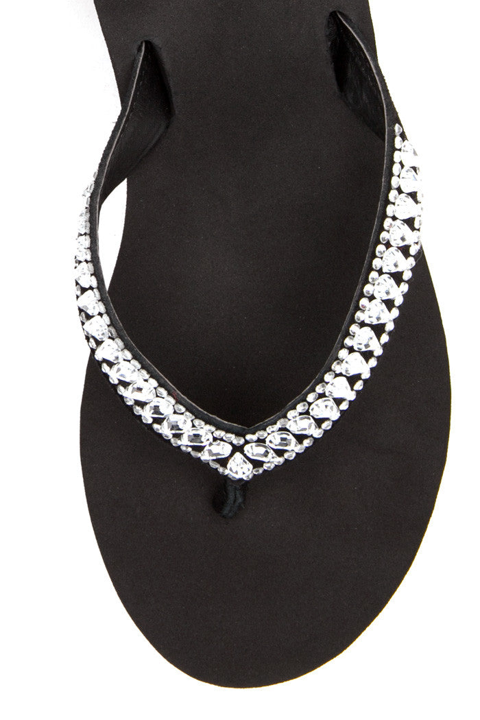 Ghita Wedge Flip-Flop in Black