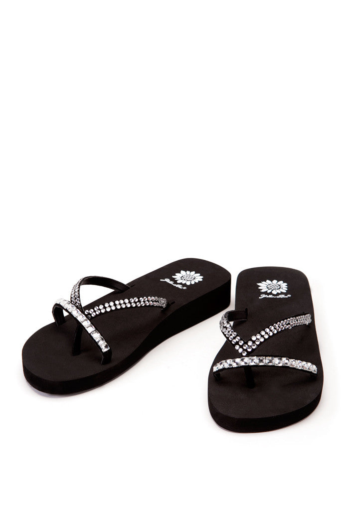 Izzybell Flip-Flop in Black Clear