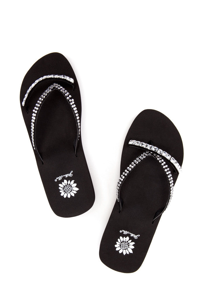 Izzybell Flip-Flop in Black Clear