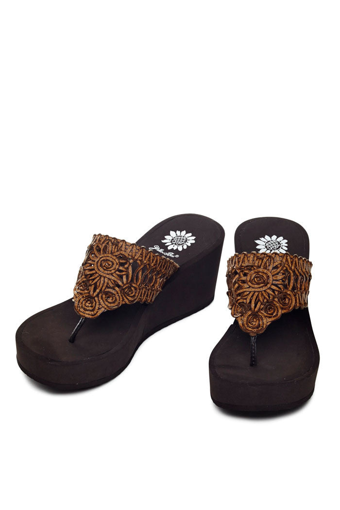 Jairren Wedge Flip-Flop in Brown