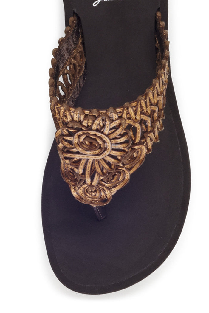 Jairren Wedge Flip-Flop in Brown