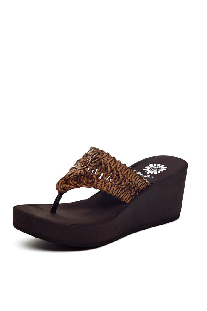 Jairren Wedge Flip-Flop in Brown