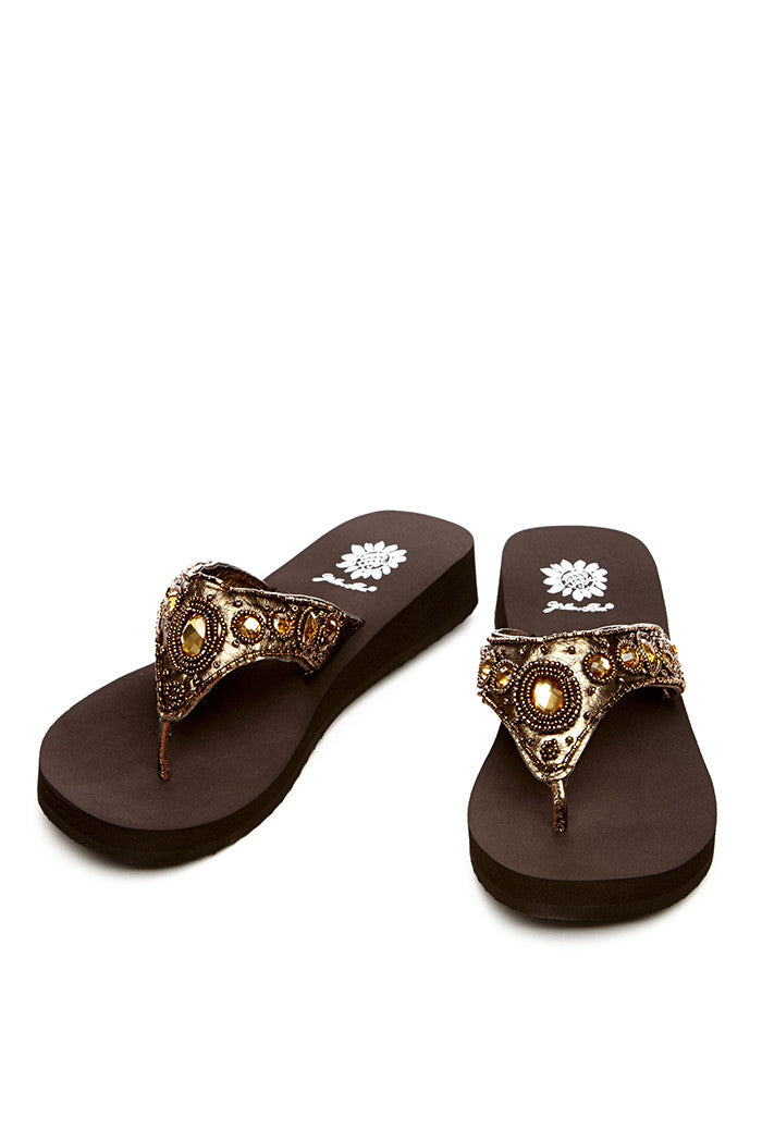 Janhavi Flip-Flop in Bronze