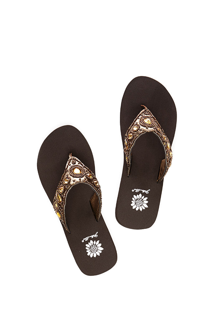 Janhavi Flip-Flop in Bronze