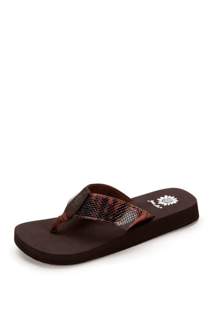 Magenta Flip-Flop in Brown